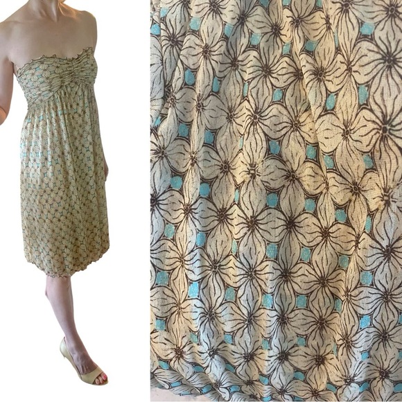 Strapless silk Diane von Furstenberg mini dress - Picture 1 of 3